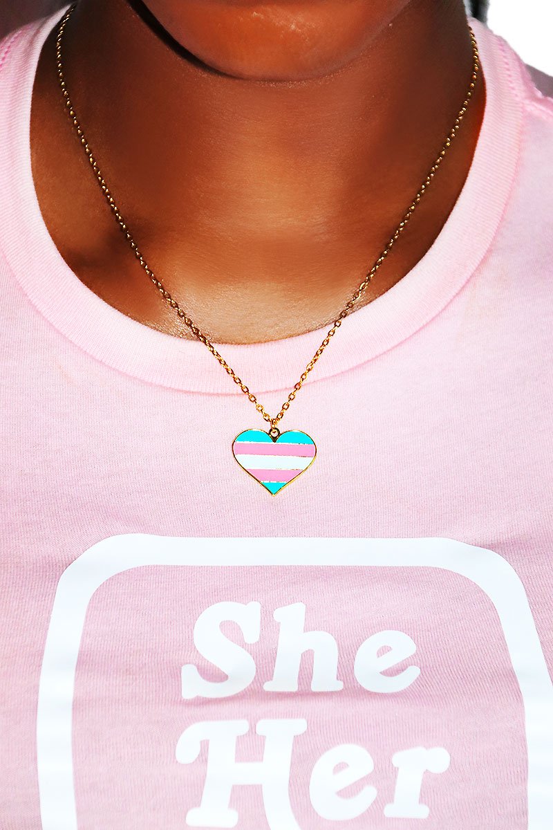 For the Love Trans Necklace -Gold