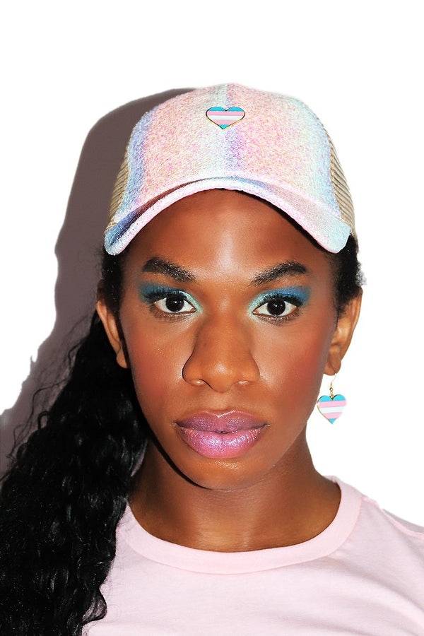 For the Love Trans Dad Hat in Pink