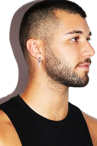 Spike Clamp Single Earring- Silver