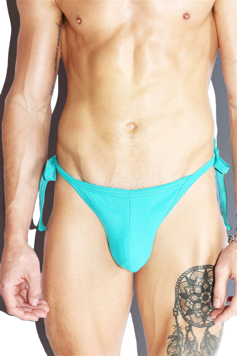 Core Tied Up String Thong - Teal