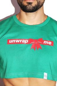 Unwrap Me Extreme Crop Tee- Green