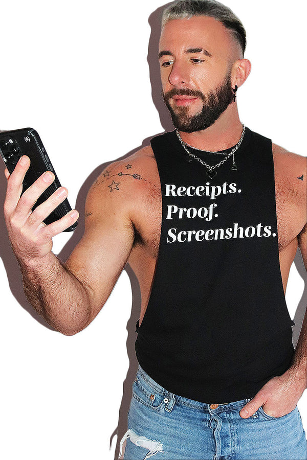 Receipts. Proof. Screenshots. Low Arm Shredder Tank in Black