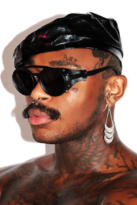 Roadster Vegan Leather Sunglasses-Black