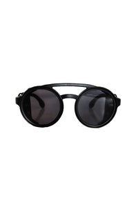 Roadster Vegan Leather Sunglasses-Black