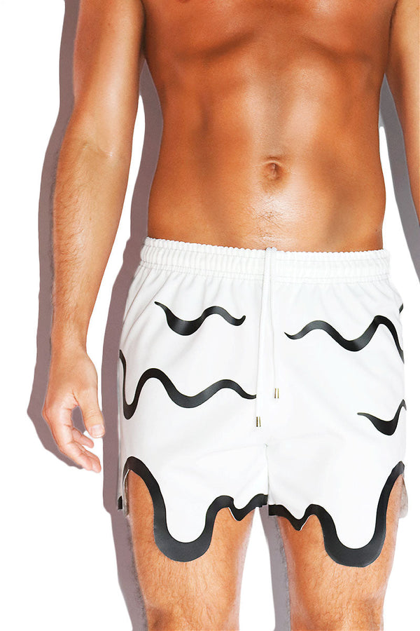 Toxic Goo Athletic Shorts in White