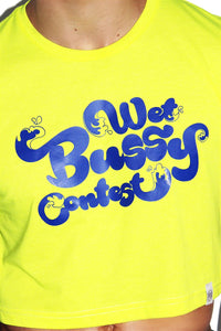 Wet Bussy Crop Tee- Neon Yellow