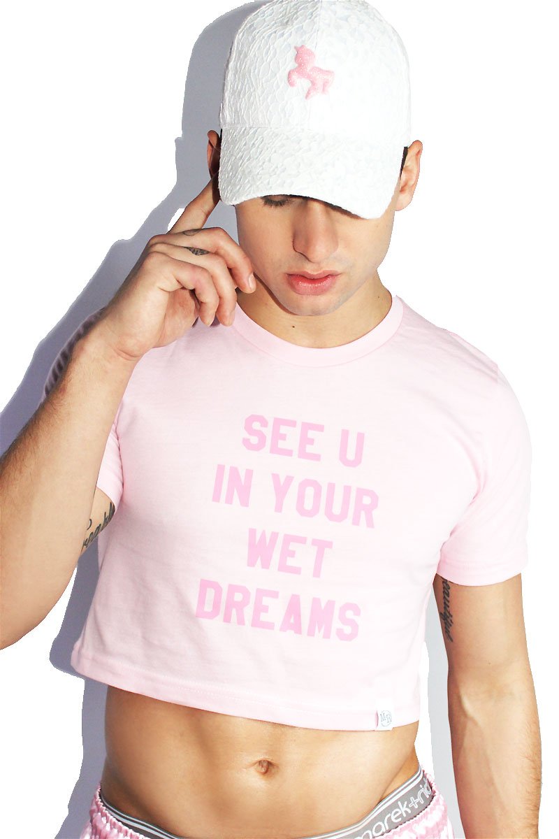 Wet Dream Crop Tee- Pink