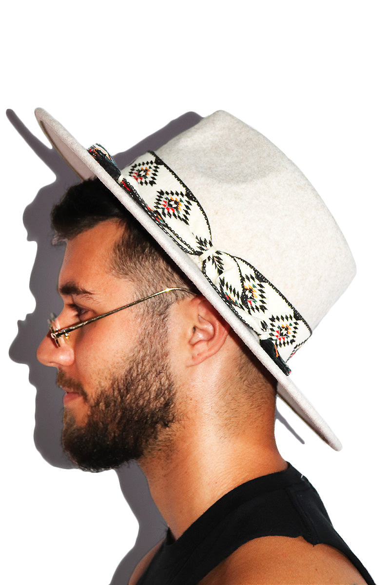 Nomad Wide Brim Felt Hat - White