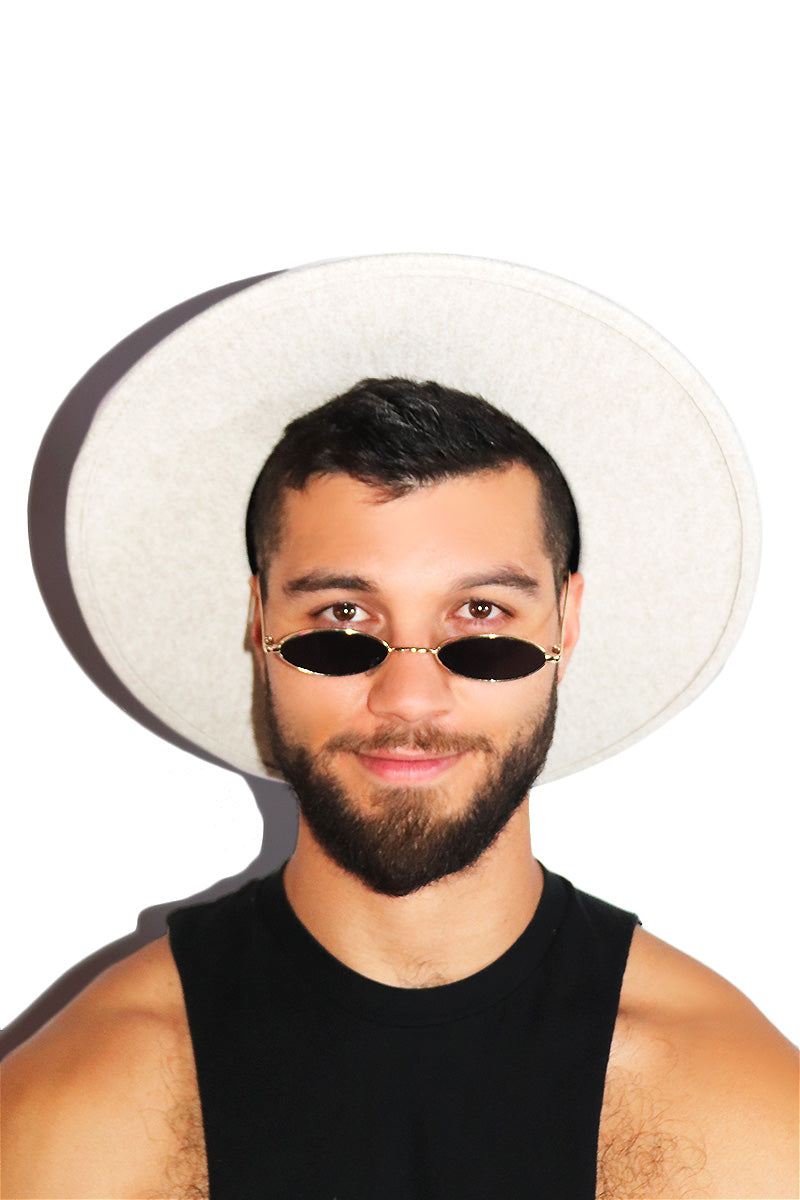 Nomad Wide Brim Felt Hat - White