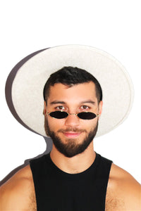 Nomad Wide Brim Felt Hat - White