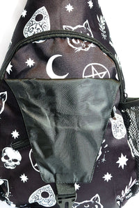Grimoire Single Strap Backpack Bag-Black
