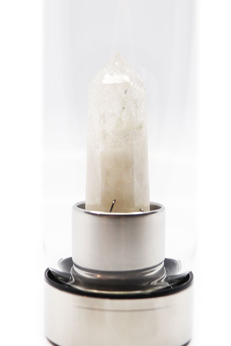 Gay Witchcraft Quartz Crystal Water Bottle- White