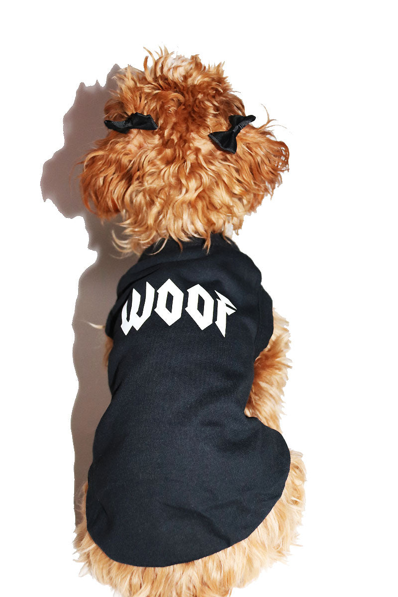 Woof Dog Tee- Black