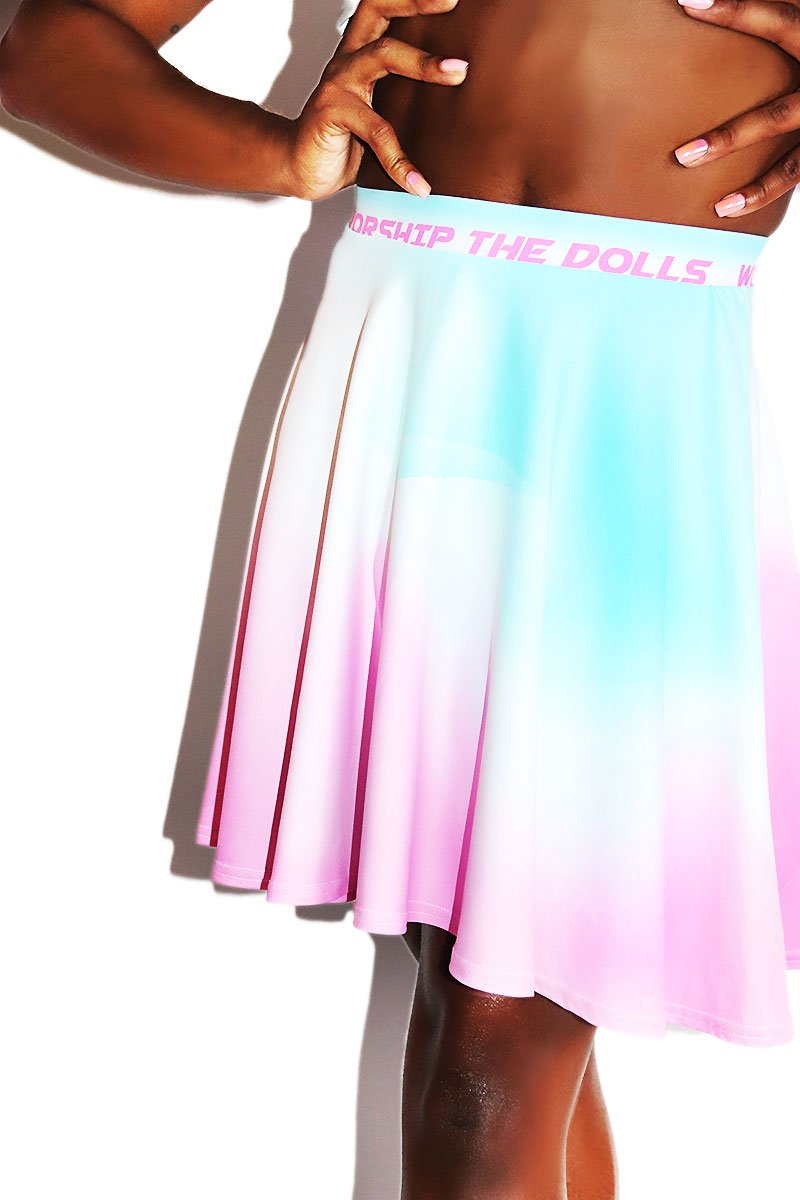 Worship The Dolls Circle Skirt- Multi