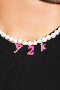 Y2K Pearl Necklace - White