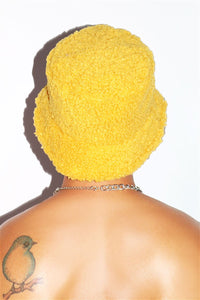 Furry Bucket Hat - Yellow