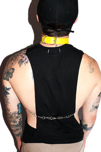 Leather Chain Dangle Harness-Yellow