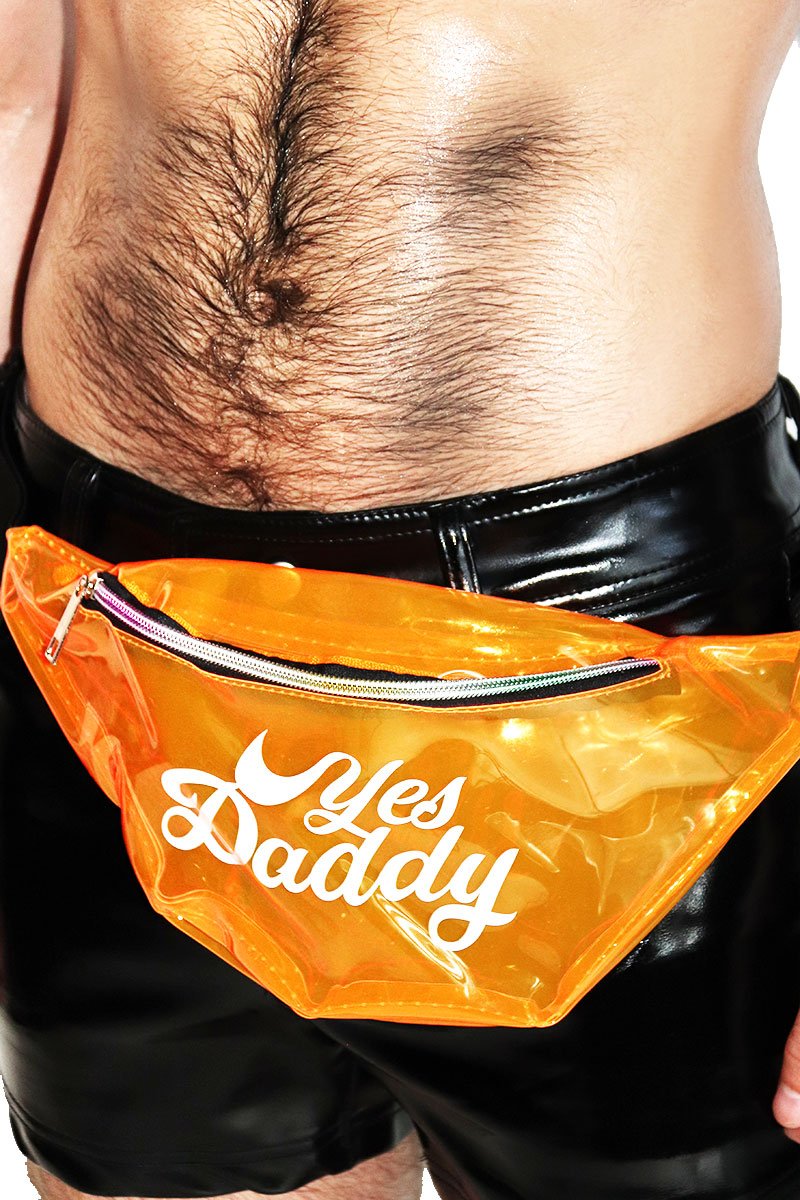 Yes Daddy Clear Vinyl Fanny Pack- Orange