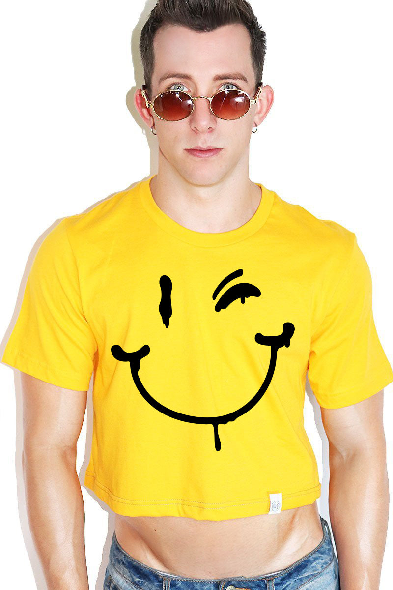 Smiles for Miles Crop Tee- Gold
