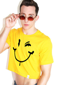 Smiles for Miles Crop Tee- Gold