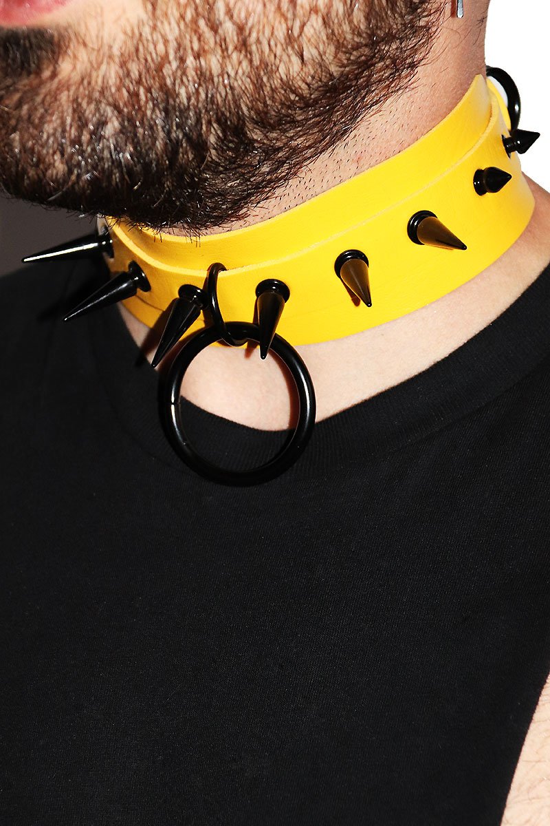 Cyberpunk Dog Collar Choker- Yellow