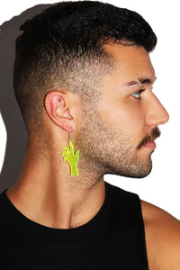 Zombie Acrylic Earring- Yellow
