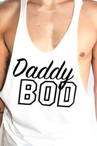 Daddy Bod String Tank- White