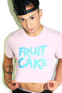Fruit Cake Crop Tee-Pink