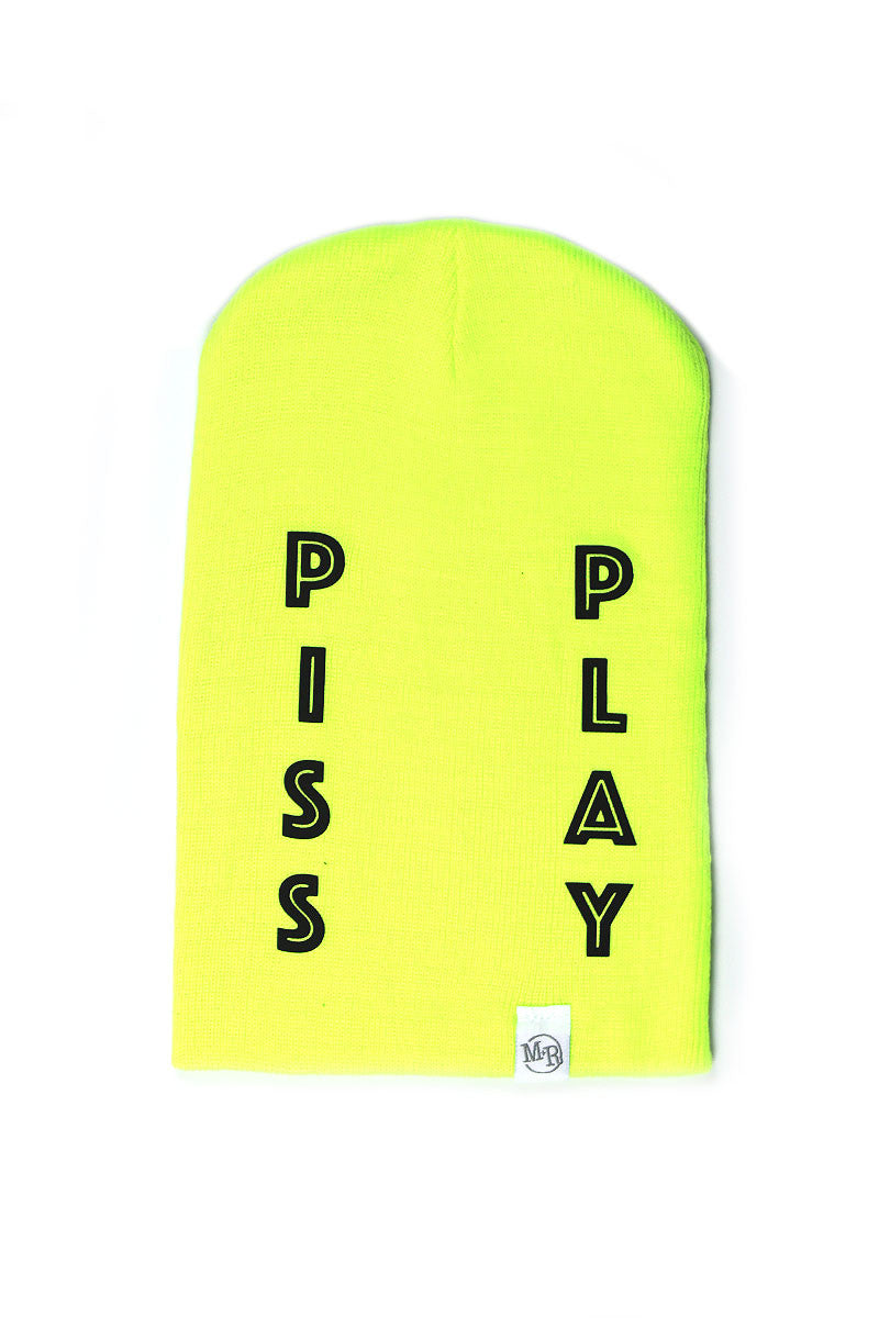 Piss Play Neon Beanie- Neon Yellow